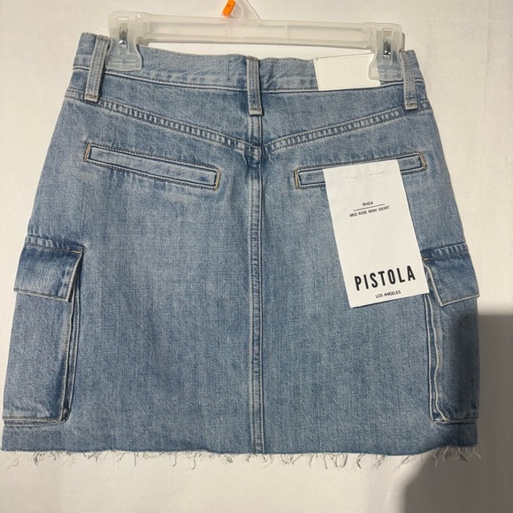 Pistola Light Blue Denim Mini Skirt - Picture 5 of 13